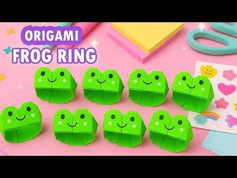 Origami Paper Frog Ring | How to make paper ring