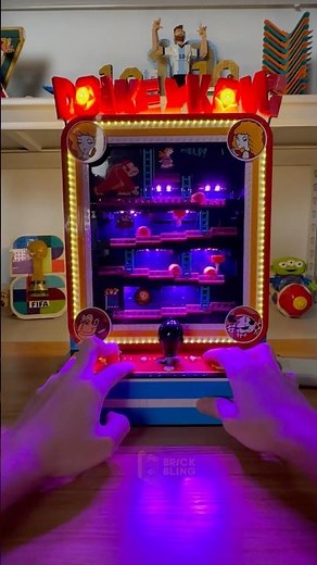 LEGO® Donkey Kong™ Arcade 🎮✨ Bringing the Game to Life with Lights! #lego #brickbling #donkeykong