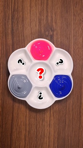 🎨 Mix Neon Pink + Blue + Gray = Satisfying ? #colormixing #satisfying #arttenka