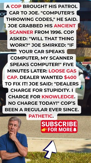 ⭐ JOE VS. DEALER: THE $400 GAS CAP! 🗿🚔 SIGMA GRANDPA #shorts #cop #mechanic #money