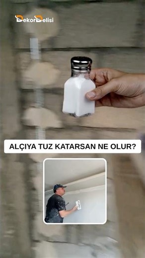 Alçıya tuz katarsan ne olur? Kopya çekmek yok! #alçı #sorucevap #inşaat #usta