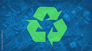 Recycling Computer Parts - Circuit Boards With Recycling Symbol