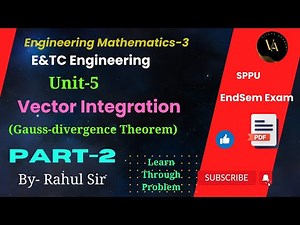 Unit -5- Vector Integration | Part -2 | Gauss-divergence Theorem | M-3 | Vijaya Academy | #sppu #m3
