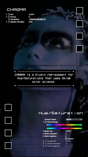 NEW: CHR0MA is a replacement for Hue/Saturation that uses Oklab color science. It has an improved layout and creates better results. https://aescripts.com/chr0ma/ #aftereffects #aescripts | aescripts