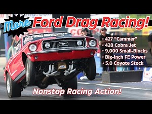 Screamin' Fords on Track! | 427 Cammer, 10,000 RPM SBF, 428 CJ, Super Stock 302, Awesome Ride-Along!