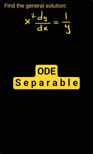 #ODE #SEPARABLE *** #differential #equation