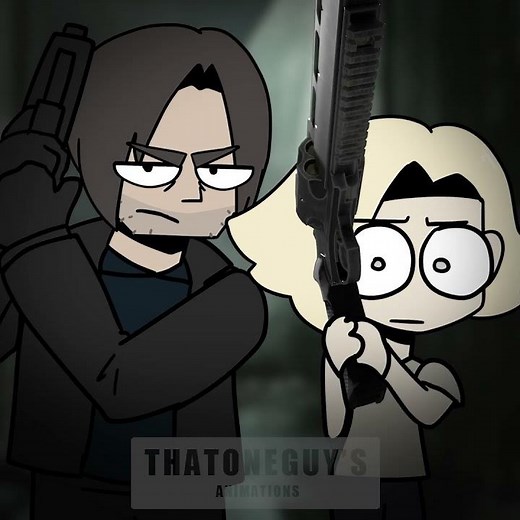 Grace and Leon Walk Down a Hallway