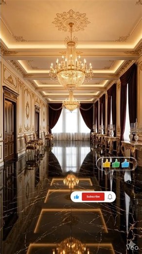 INSANE Luxury Hall Transformation 😱 From Ruined to Royal Gold Palace | Satisfying Renovation#shorts