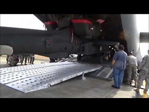 Landsport MMARS Aircraft Shoring System - Loading AH64s onto C-17