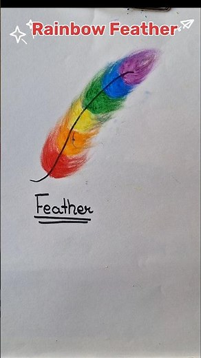 EASY Feather Drawing for Beginners(Step by Step) #ytshorts #shortsfeed #art #viralvideo #viralshorts