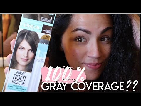 ✨NEW✨L'OREAL MAGIC ROOT TOUCH UP (REVIEW & DEMO)100% GRAY HAIR COVERAGE IN 10 MINUTES AT HOME!