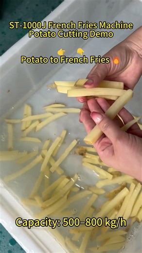 ST-1000J French Fries Machine | 500–800KG/H Potato Cutting Demo