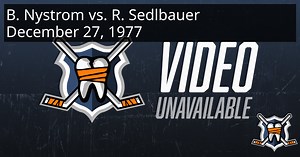 Bob Nystrom vs. Ron Sedlbauer, December 27, 1977 - New York Islanders vs. Vancouver Canucks | HockeyFights