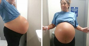 Mom's giant belly causes delivery room celebration, delivers the biggest baby doctors have ever seen