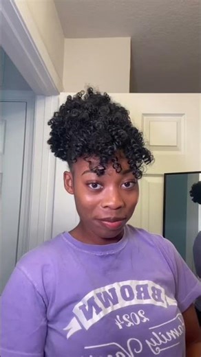 Afropuff Drawstring Ponytail w/ Bangs