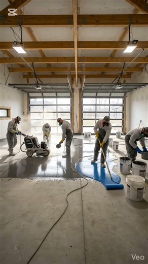 luxury Epoxy garage Floor Transformation #epoxy #timelapse #renovation
