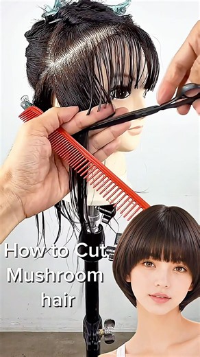 How to cut a mushroom haircut #haircuttutorial #hairstyle #frontlayerhaircut