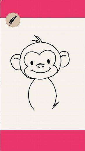 How to Draw a CUTE MONKEY! 🐒✨ Easy Cartoon Drawing for Kids & Beginners #lidoartworks