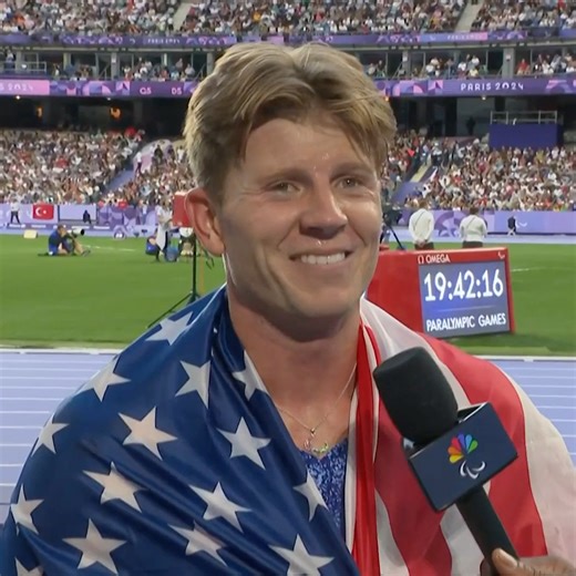 "I'm just waiting to wake up, man." 🥹 All the emotions for Hunter Woodhall after achieving his gold medal dream at the #ParisParalympics. | NBC Olympics & Paralympics