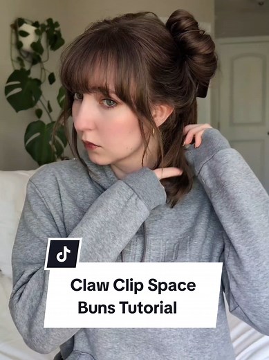 Easy Claw Clip Space Buns Tutorial