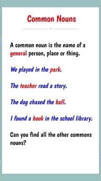 What Is a Common Noun? | English Grammar #shorts