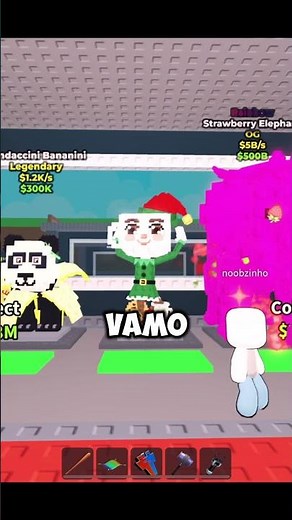 LUCKY BLOCK DE NATAL BUGADA NA ESTEIRA! 😱😱😱 #roblox #roubeumbrainrot