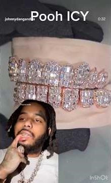 POOH SHEISTY GOES CRAZY WITH ROSE GOLD FLAWLESS DIAMOND GRILL BY JOHNNY DANG 💎🔥