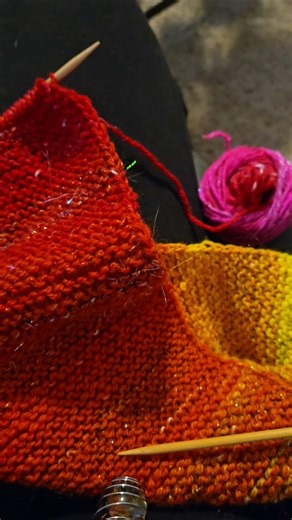 Knitted Rainbow Infinity Scarf