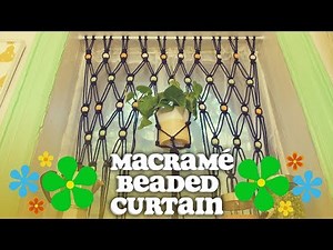 DIY Macrame Beaded Curtains (With a Built-In Planter) | Macrame Wall Hanging