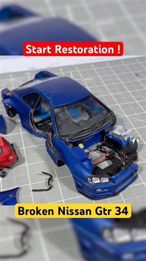 Start Restoration Broken nissan skyline gtr 34