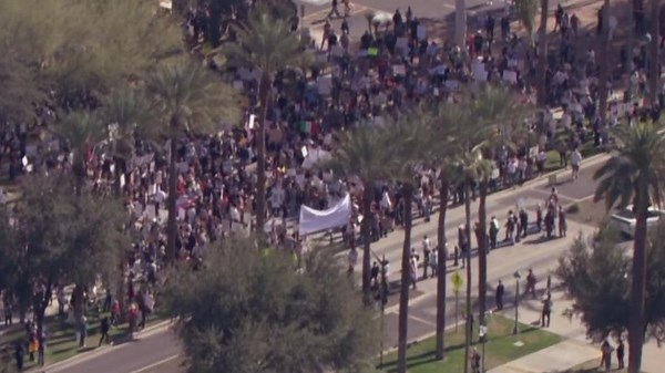 Several protests happen across the Valley as some Arizona schools shut down Friday