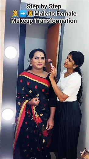 Step by Step 🤴➡️👸 Male to Female Makeup Transformation #maletofemalemakeup #makeuptransformation