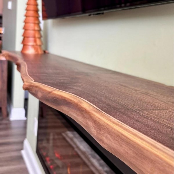 Heavy Duty Modern Live Edge Floating Shelf / Solid Wood Natural Live Edge Shelf / Heavy Duty Shelf With a Hidden Metal Bracket - Etsy