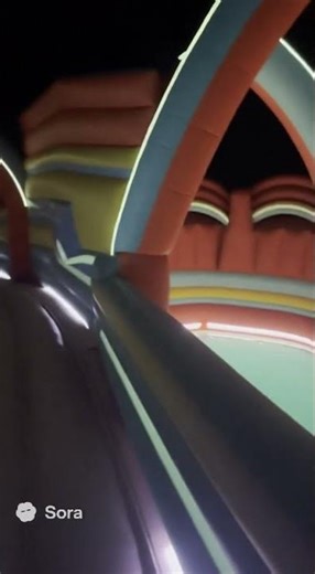 AI-Generated Inflatable Obstacle Course POV