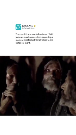 Barabbas crucifixion scene was filmed during an actual solar eclipse in 1961