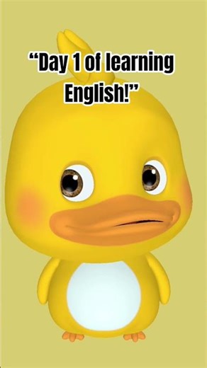 Day 1: Talking English with my ducky friend! 🦆💛 #learningenglish #viralvideo