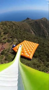 That Cliff Slide to Airbag Launch is Gravity-Defying 🔥 😱 #pov #cliffjump #adrenaline