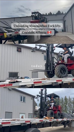 Unloading Hummerbee Forklifts 📌 Coaldale, Alberta 🇨🇦 #truckinglife #fyp #viral #pinoy #byahe