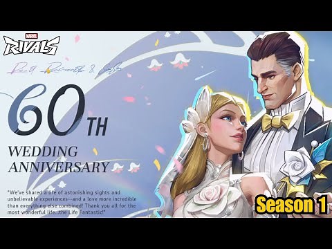 Invisible Woman and Mister Fantastic 60th Wedding Anniversary Bundle Showcase Marvel Rivals Season 1
