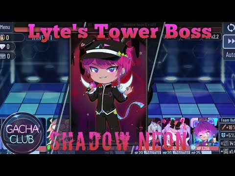 Fight Shadow Neon Lyte's Tower Boss || Gacha Club Battle