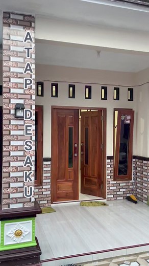 Tiang Teras Rumah dengan Keramik motif #keramik | ATAP Desaku