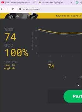 74 wpm 100% accuracy increase typing speed #typing #typist #viral #trending #shorts #youtubeshorts
