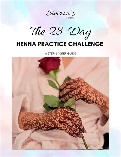 28 Day Henna Practice Challenge Book | Beginner Mehndi Workbook | Printable Practice Sheets - Etsy