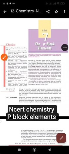 class 11 chapter 7 The p- block elements line by line explanation #neet #jee #shorts