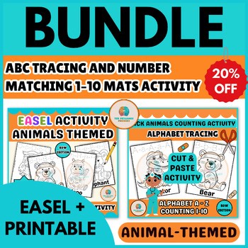Animals Theme Cut and Paste Activitie | Animals Themed Bundle