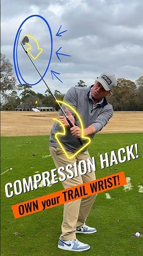 COMPRESSION HACK!! // OWN your Trail WRIST! #golfinstruction #golfswing #golftips