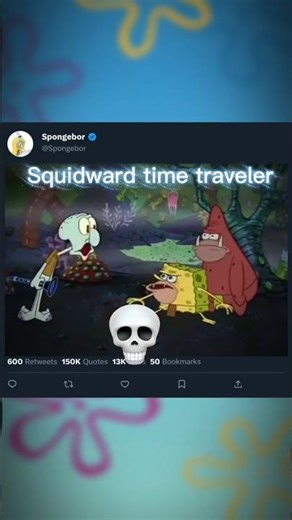 Squidward pergi ke masa lalu untuk mencari ketenangan.#shorts #squidwardtentacles