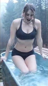 I can’t describe to you how powerful ice bath in the forest is to me… #icebath #colddip #swim #ice