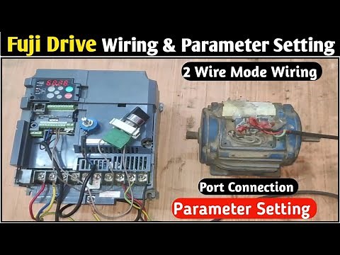 Fuji Frenic Drive Wiring & Parameter Setting! Fuji Drive Connection! Fuji Drive Parameter Setting