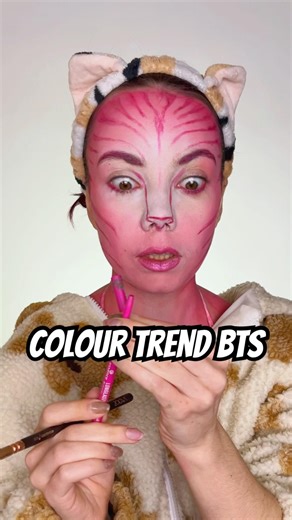 BTS: Colour Trend but make it SFX Pink Avatar makeup #bts #shorts #makeup #trend